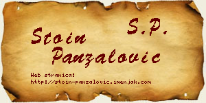 Stoin Panzalović vizit kartica